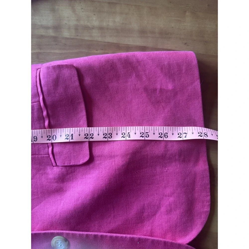 Vintage Talbots Hot Pink Linen Women's Blazer Jacket Size 8 Barbiecore‎